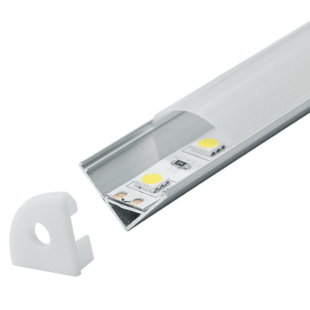 Aluminijumski profil za LED trake ugaoni M601A 2000x16x16mm set sa difuzerom